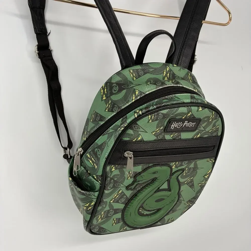 Loungefly Harry Potter Slytherin Mini Backpack Green Snake Hogwarts Bag